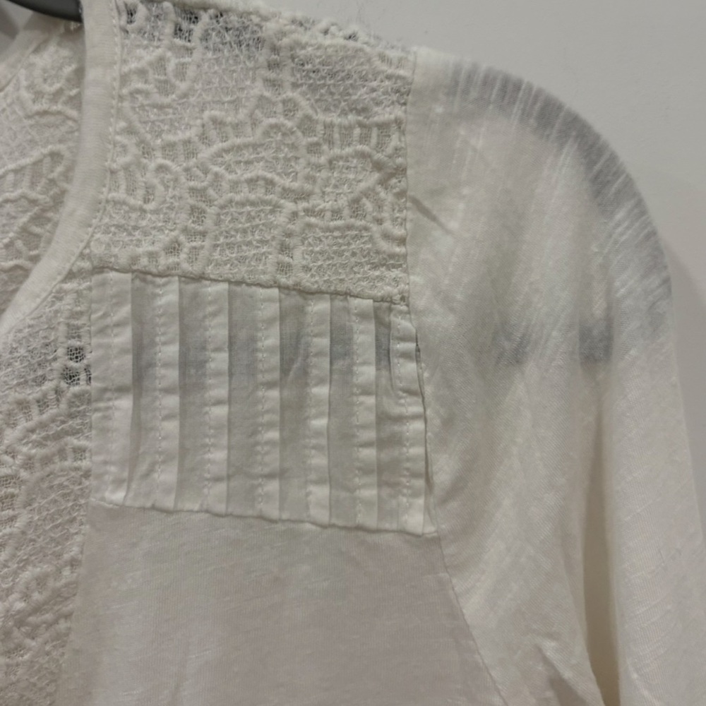 Lucky Brand Women's Embroidered Peasant
Top V Neck Tie Closure Boho Size Medium - Picture 3 of 7